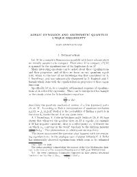 Adelic Dynamics and Arithmetic Quantum Unique Ergodicity