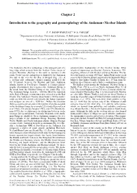 Chapter 2 Introduction to the Geography and Geomorphology of the Andaman–Nicobar Islands