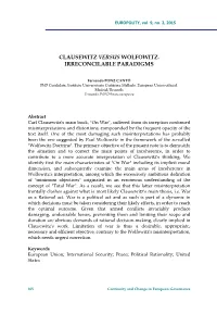 Clausewitz Versus Wolfowitz