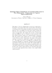 Quantum Phase Transitions of Correlated Electrons in Two Dimensions: Connections to Cuprate Superconductivity