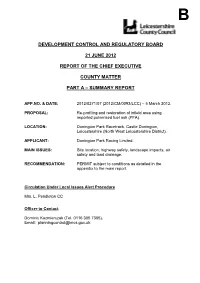 Development Control and Regulatory Board 21 June 2012 Report of The
