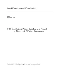 Dieng Unit 2 Project Component Draft Initial Environmental Examination