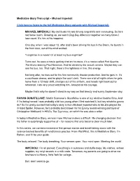 Meditative Story Transcript – Michael Imperioli