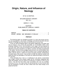 Origin, Nature, and Influence of Neology.Pdf