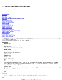 SPP 2019.09.0 Component Release Notes