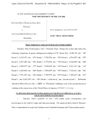 AMD” Or “Defendant”) Infringes Each of the Patents-In-Suit In