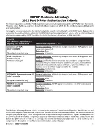 CDPHP Medicare Advantage 2021 Part D Prior Authorization Criteria