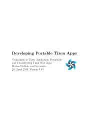 Developing Portable Tizen Apps