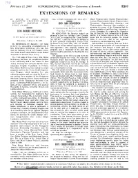 Extensions of Remarks E237 EXTENSIONS of REMARKS