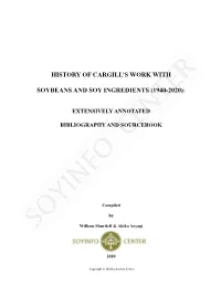 History of Cargill's Work with Soybeans and Soy