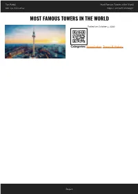 Most Famous Towers in the World Get Tips, Feel Relax