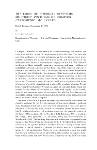 Multistep Synthesis of Complex Carbogenic Molecules