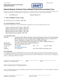 National Register of Historic Places Multiple Property Documentation Form