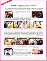 Report on IPA Awards Function 2018