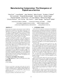 The Emergence of Exploit-As-A-Service