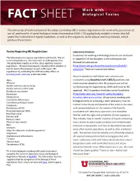 Biological Toxins Fact Sheet