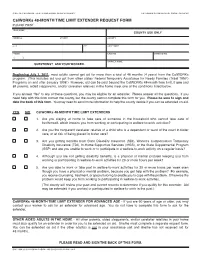 Calworks 48-MONTH TIME LIMIT EXTENDER REQUEST FORM PLEASE PRINT