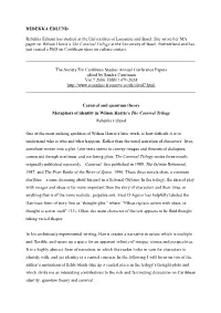 Carnival and Quantum Theory Metaphors of Identity in Wilson Harris’S the Carnival Trilogy Rebekka Edlund