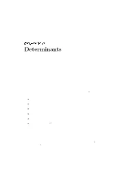Chapter Four Determinants