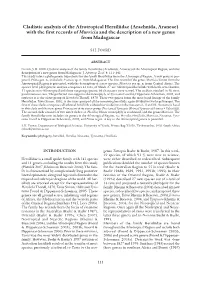 Cladistic Analysis of the Afrotropical Hersiliidae (Arachnida, Araneae) with the First Records of Murricia and the Description of a New Genus from Madagascar