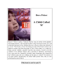 DAVE PELZER: "A Child Called