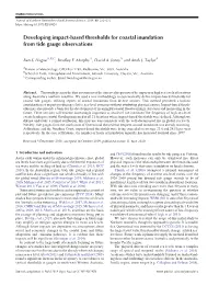 Developing Impact-Based Thresholds for Coastal Inundation from Tide Gauge Observations