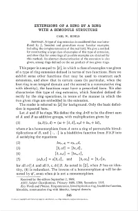 Extensions of a Ring by a Ring with a Bimodule Structure