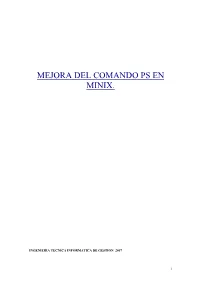 Mejora Del Comando En Ps En Minix