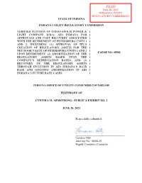 Testimony of Cynthia M. Armstrong Has Been Served Upon the Following Parties of Record in the Captioned Proceeding by Electronic Service on June 28, 2021