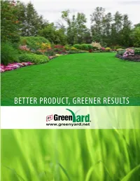 Better Product, Greener Results Table of Contents