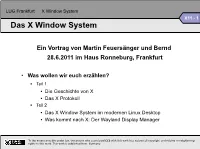 Das X Window System