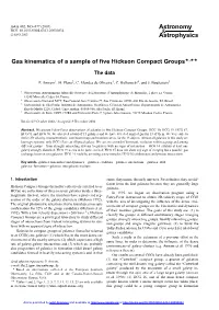 Gas Kinematics of a Sample of Five Hickson