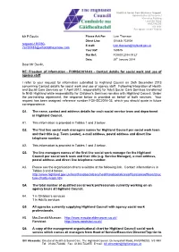 Mr P Devlin Request-190760- 7A733183@Whatdotheyknow.Com Dear Mr Devlin, RE: Freedom of Information