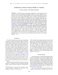 Probabilistic Seismic Hazard Model for Vanuatu by Jenny Suckale* and Gottfried Grünthal