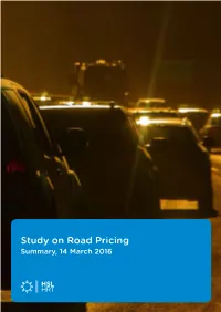 Study on Road Pricing Summary, 14 March 2016