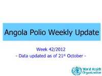 Weekly Polio Eradication Update
