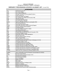 ACRONYM & GLOSSARY LIST - Revised 9/2008