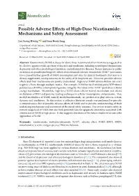 Possible Adverse Effects of High-Dose Nicotinamide