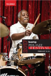 Scroll the 2017 Biamp PDX Jazz Festival Program