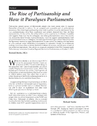 The Rise of Partisanship and How It Paralyses Parliaments