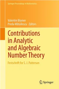 Contributions in Analytic and Algebraic Number Theory