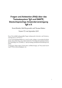 DE-Tex-FAQ (Vers. 72