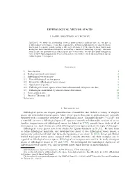 DIFFEOLOGICAL VECTOR SPACES Contents 1. Introduction 1 2