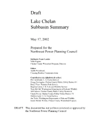 Draft Lake Chelan Subbasin Summary
