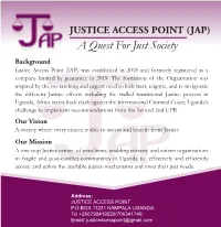JUSTICE ACCESS POINT (JAP) a Quest for Just Society