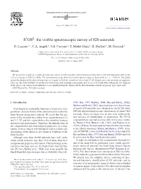 The Visible Spectroscopic Survey of 820 Asteroids ✩