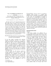Use of an Effluent for Enhanced Oil Recovery