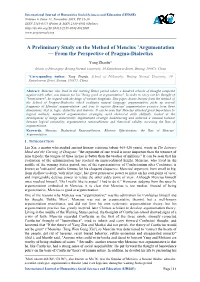 Argumentation — from the Perspective of Pragma-Dialectics