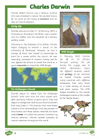Charles Darwin Charles Robert Darwin Was a Famous Scientist Who Was Interested in Nature