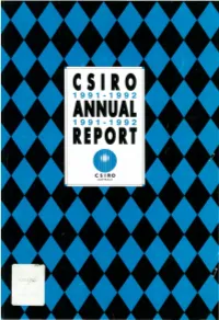 CSIRO Annual Report 1991 – 1992